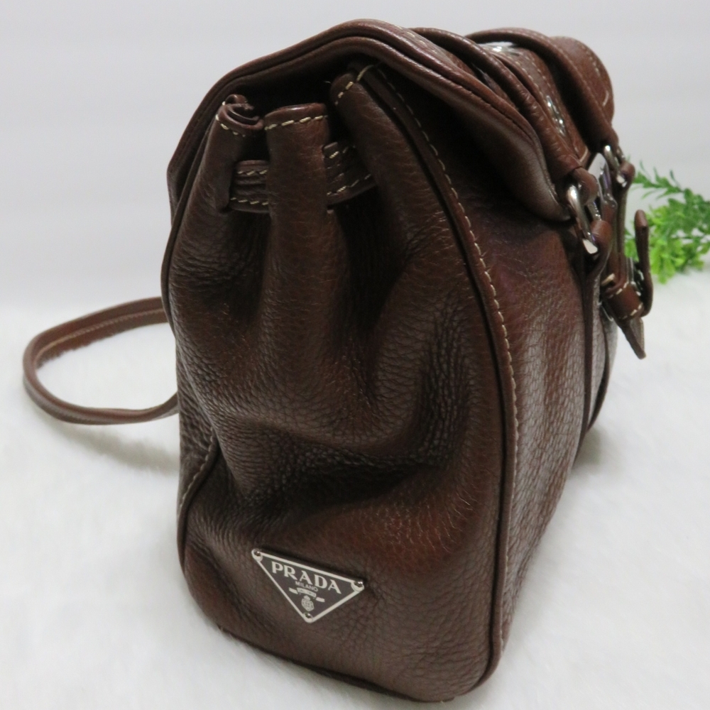 Prada Leather Hand Bag.